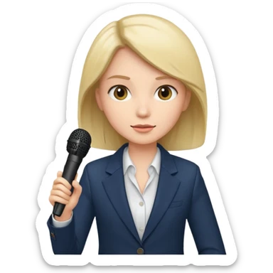 journalist, in studio sticker