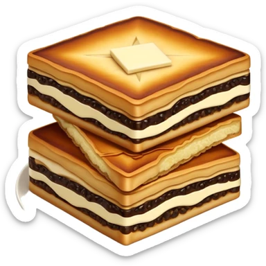 martabak manis-cinematic-realistic-martabak manis-dish-emoji,-depicted-as-a-single,-square-slice-of-sweet,-thick-martabak manis-with-a-rich,-indulgent-filling,-rendered-with-detailed-textures-and-vibrant,-appetizing-lighting sticker