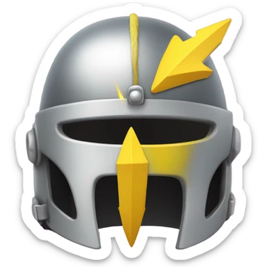 Hawaiian ikaikai helmet and yellow lightening bolt  sticker