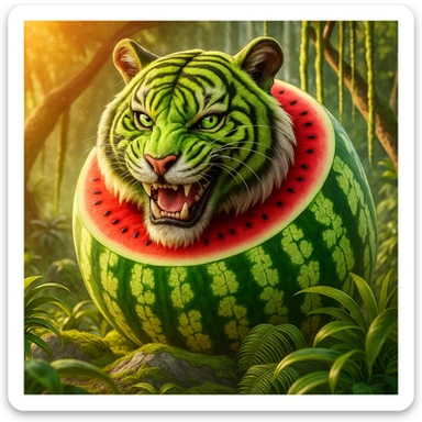 Edit the character in the reference image to have a mischievous expression, keeping the original style, outfit, and colors exactly as in the reference image. sticker