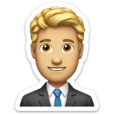 handsome sales executive sticker