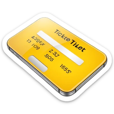yellow ticket card iPhone sticker