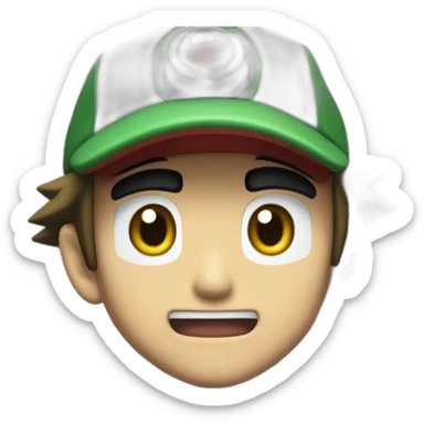 ash ketchum whistling sticker