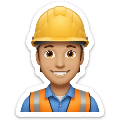 man wearing safety helmets sticker