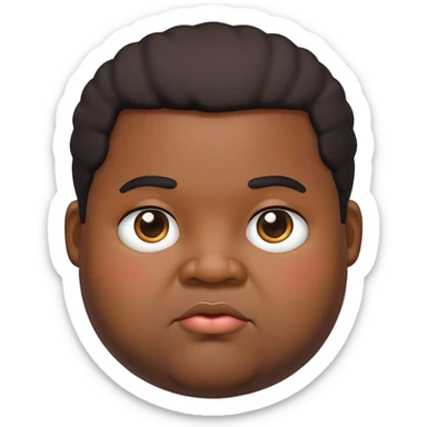Chubby Black cute man sticker