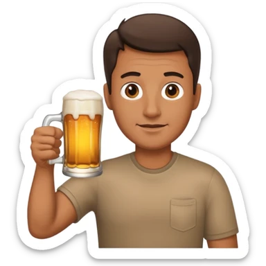 Dad with an beer in the hand sticker