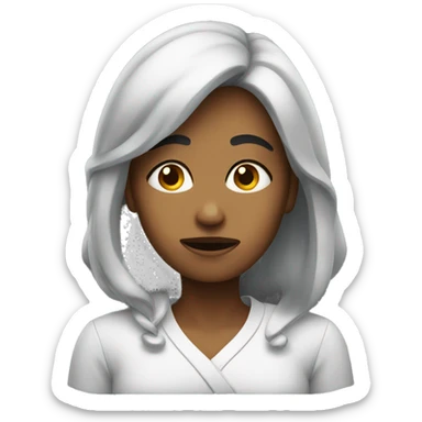 woman with doubts sticker