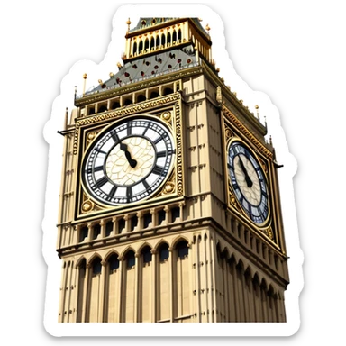 Big Ben clock tower sticker