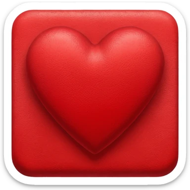 heart with a velvet red texture sticker