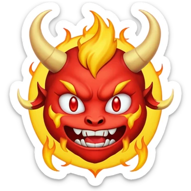 tạo cho tôi emoji demon nữ màu tím  sticker