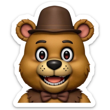 Freddy Fazbear (small hat) from Five Nights At Freddy's Movie sticker