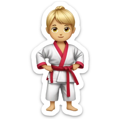 Kids using jiu-jitsu kimono and talking about bullying  sticker