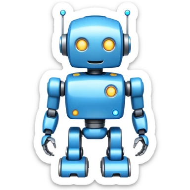 Crée-moi un robot sympathique, pour un chatbot moderne sticker