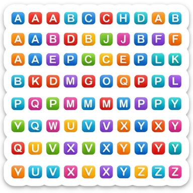 A alphabet sticker