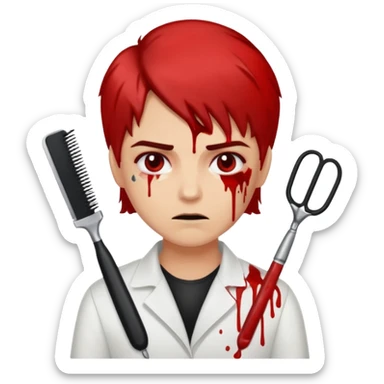 bloody hairdresser sticker