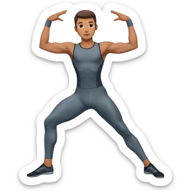 male dance choreographer with full tights  sticker