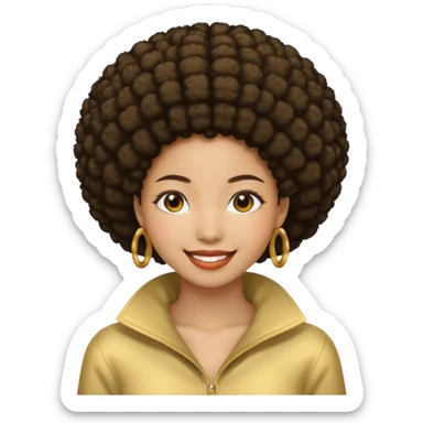 une image d'une fille métisse afro japonaise très belle de 20 ans réaliste sticker
