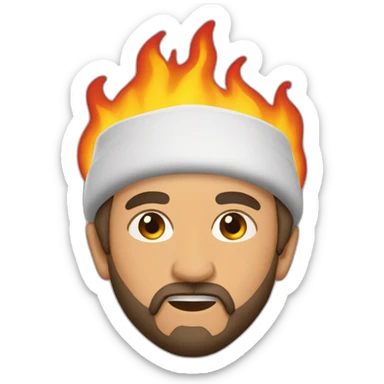 Shia la bouf on fire sticker