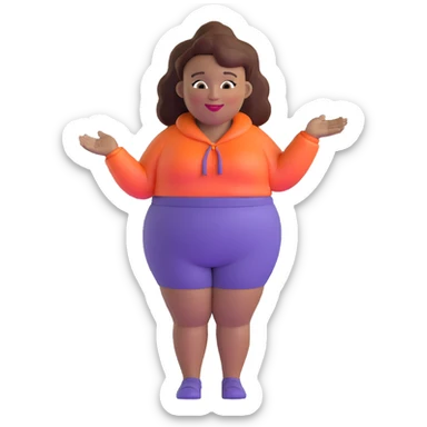 cheerful character resembling Nicole Byer sticker