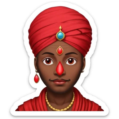 Pero solo con el planeta Saturno 🪐, un moro con turbante 👳🏾‍♂️ y la cara del diablo roja esta 👹 sticker