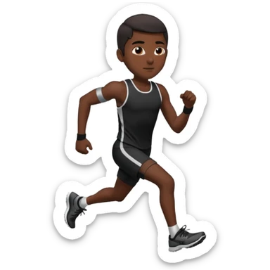 make a short latino runner in black outfit sticker