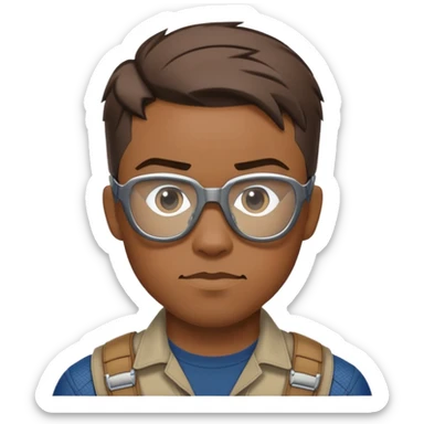 sam wilson with short hair, side-whiskers, and wear safety glasses from  from captain america: civil war sticker