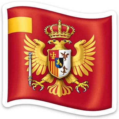 La bandera de España con el águila de san juan sticker