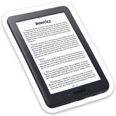 BACK KINDLE WITH A PAGE WHERE IT SAYS HUB 22 AMERICA sticker