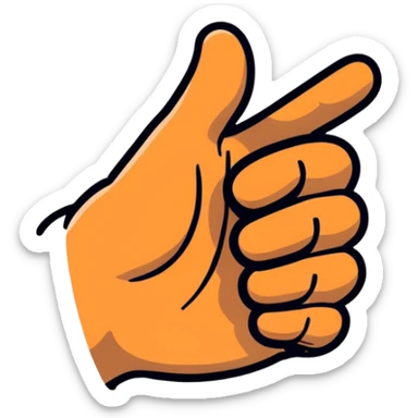 A thumbs up hand with dark skin that transitions to light skin at the wrist sticker