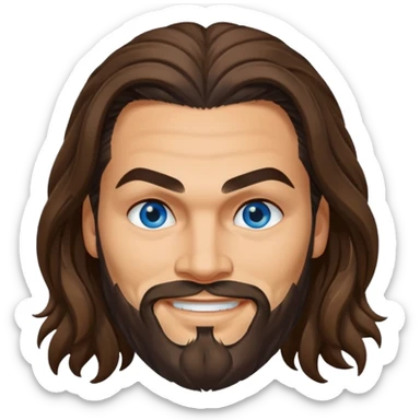 Blue eyes Jason mamoa longer hair smiling sticker