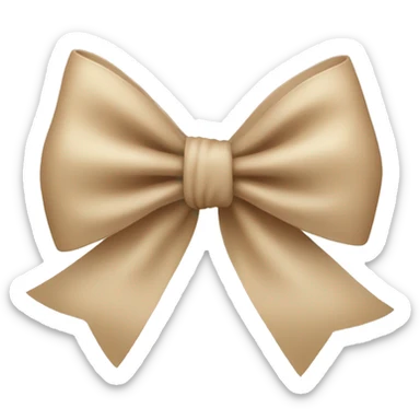 A beige bow sticker