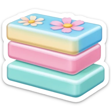 Colorful shiny glossy soft smooth Pastel soap perfume cocktail bomb bar spray bottle lotion cream jar ceramic pottery pot flowery floral item aesthetic decoration room thing  sticker