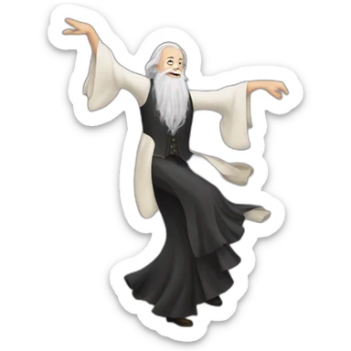 Dumbledore qui danse le flamenco sticker