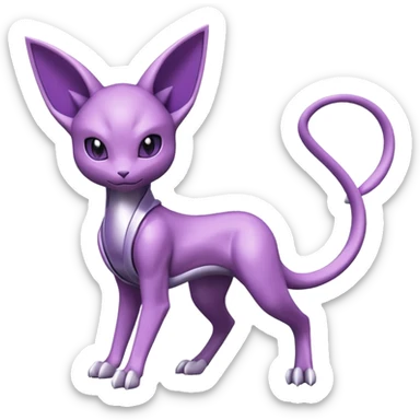 Miraidon-Genesect-Espeon-Mewtwo-Fakémon-hybrid-creature (full body)  sticker