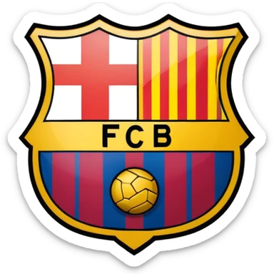 logo of the Barcelona football team sticker