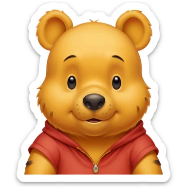 Winnie the Pooh saying “nobody is home” sticker