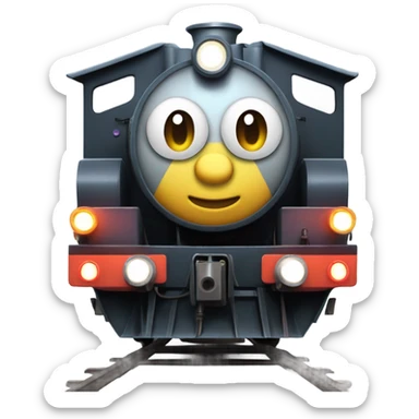 A electric locomotive (With little Kirby shiny eyes) sticker