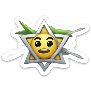 Star of David missiles on Gaza sticker