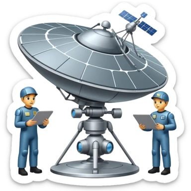 satellite qui observe plein d’unités sticker