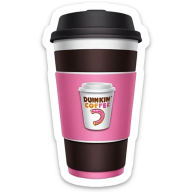 A Dunkin coffee cup but Megan thee stallion themed that says HOTTIES run on Dunkin  sticker