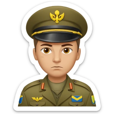 generate realistic military logistics department manager from ukraine sticker