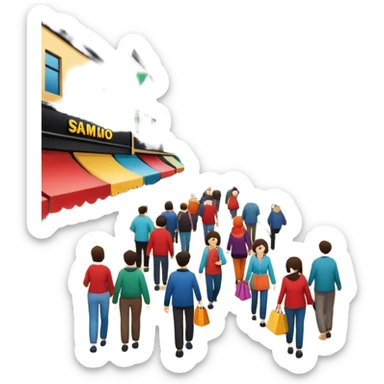 shoping market sticker