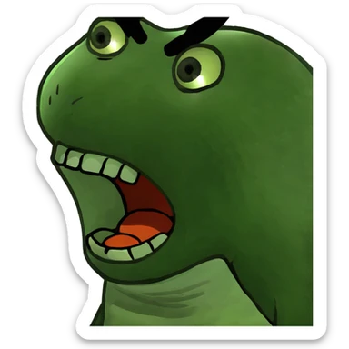 arms crossed hand around neck screaming girl  sticker