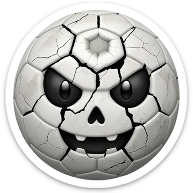 BALON DE FUTBOL CON CARAS TERROR sticker