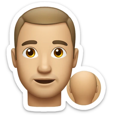 A person had a hair transplant on his head yesterday sticker