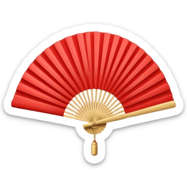 folding fan sticker