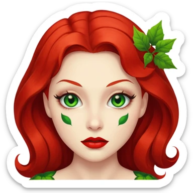poison ivy face only sticker