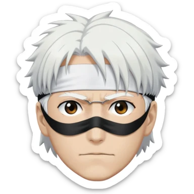 Satoru Gojo with white hair and blindfold from Jujutsu Kaisen sticker