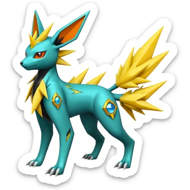 Salamence-Zygarde-Electrike-Jolteon-Manectric-Fakémon-fusion, full body sticker