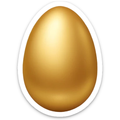 simple cartoon style golden egg, shiny, minimal sticker